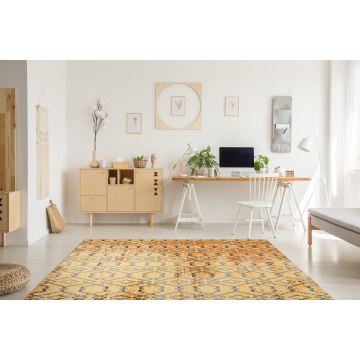 Dywan nowoczesny MUNDO D5751 glamour outdoor pomarańcz / czarny