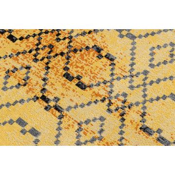 Dywan nowoczesny MUNDO D5751 glamour outdoor pomarańcz / czarny