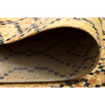 Dywan nowoczesny MUNDO D5751 glamour outdoor pomarańcz / czarny