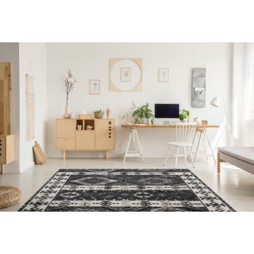 Dywan nowoczesny MUNDO E0651 etniczny outdoor beż / czarny