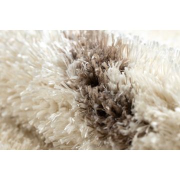 Dywan pluszowy shaggy FLUFFY 2371 paski - krem / beż