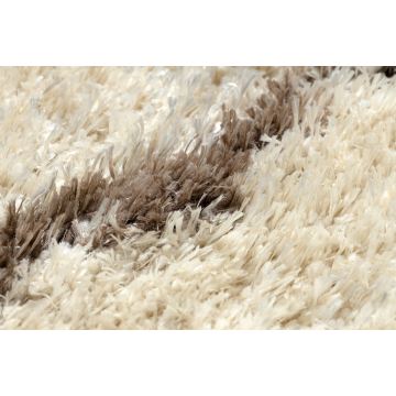 Dywan pluszowy shaggy FLUFFY 2371 paski - krem / beż