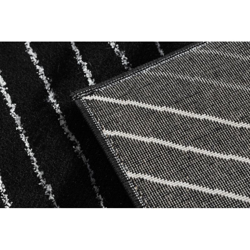 Dywan EMERALD ekskluzywny A0084 glamour, stylowy, linie, geometryczny czarny / srebrny