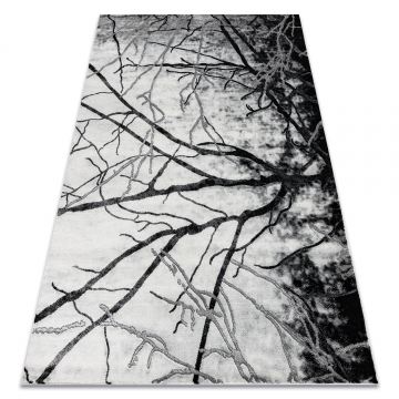 Dywan EMERALD ekskluzywny 3820 glamour, stylowy drzewo srebrny