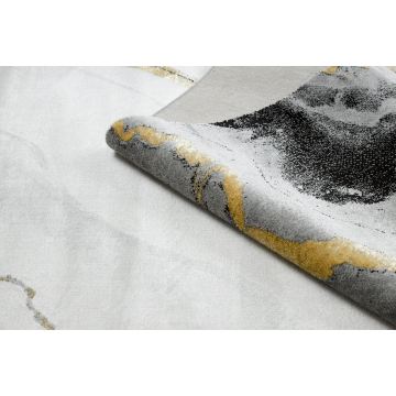 Dywan EMERALD ekskluzywny marmur szaro-czarno-złoty