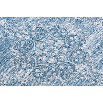 Dywan SZNURKOWY SIZAL LOFT 21213 Ornament niebieski / srebrny / kość słoniowa