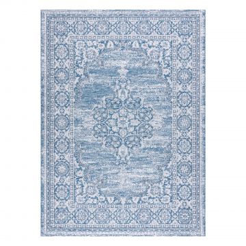 Dywan SZNURKOWY SIZAL LOFT 21213 Ornament niebieski / srebrny / kość słoniowa