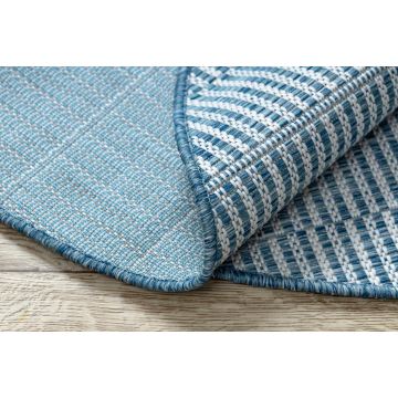 Dywan SZNURKOWY SIZAL LOFT 21198 koło BOHO kość słoniowa/srebrny/niebieski