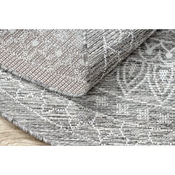 Dywan SZNURKOWY SIZAL LOFT 21207 Rozeta koło BOHO kość słoniowa/srebrny/taupe