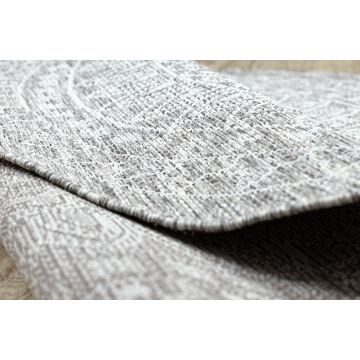 Dywan SZNURKOWY SIZAL LOFT 21207 Rozeta koło BOHO kość słoniowa/srebrny/taupe