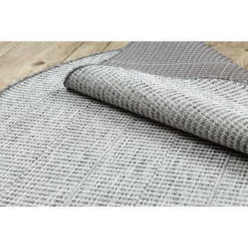 Dywan SZNURKOWY SIZAL LOFT 21198 koło BOHO kość słoniowa/srebrny/taupe