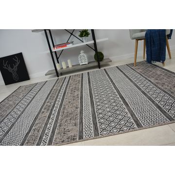 Dywan SZNURKOWY SIZAL LOFT 21118 BOHO kość słoniowa/srebrny/szary