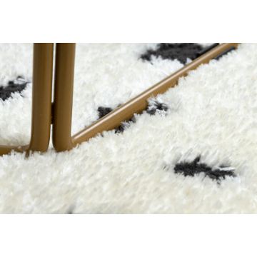 Dywan MODE 8508 kropki krem / czarny