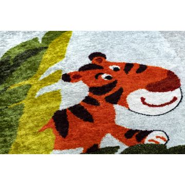 Dywan do prania JUNIOR 51858.802 Zwierzęta, Afryka dla dzieci, antypoślizgowy - szary