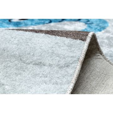 Dywan do prania JUNIOR 51858.802 Zwierzęta, Afryka dla dzieci, antypoślizgowy - szary
