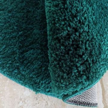 Dywan nowoczesny pluszowy shaggy Elite- Koło butelkowa zieleń