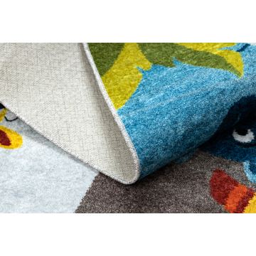 Dywan do prania JUNIOR 51858.802 Zwierzęta, Afryka dla dzieci, antypoślizgowy - szary