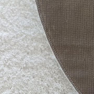 Dywan nowoczesny pluszowy shaggy Elite -Biały koło