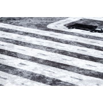 Dywan do prania JUNIOR 52107.801 Niedźwiedzie, zwierzęta, uliczki dla dzieci, antypoślizgowy - szary