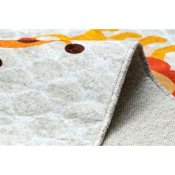 Dywan do prania JUNIOR 52104.801 Safari, zwierzęta dla dzieci, antypoślizgowy - szary