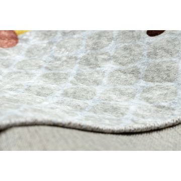 Dywan do prania JUNIOR 52104.801 Safari, zwierzęta dla dzieci, antypoślizgowy - szary