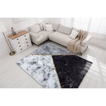 Dywan do prania MIRO 51330.804 Marmur, geometryczny antypoślizgowy - szary
