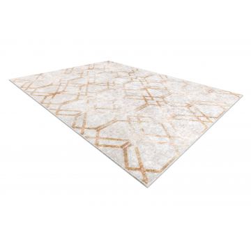 Dywan do prania MIRO 51805.804 Geometryczny, kratka antypoślizgowy - złoty