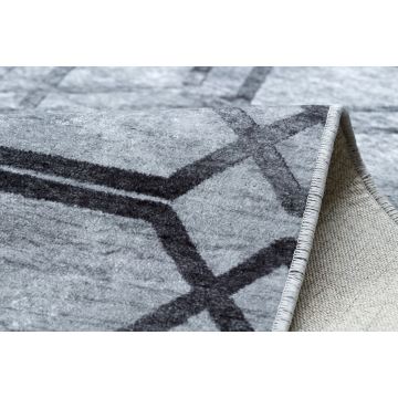 Dywan do prania MIRO 51805.803 Geometryczny, kratka antypoślizgowy - szary