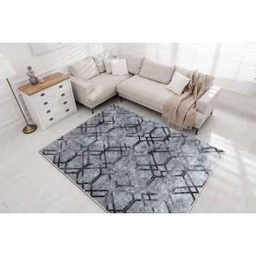 Dywan do prania MIRO 51805.803 Geometryczny, kratka antypoślizgowy - szary