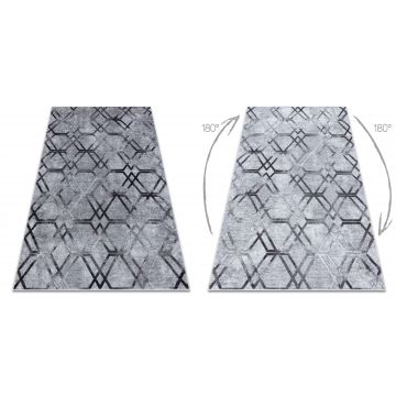 Dywan do prania MIRO 51805.803 Geometryczny, kratka antypoślizgowy - szary