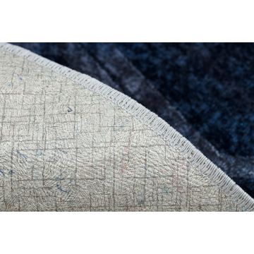 Dywan do prania MIRO 51805.802 Geometryczny, kratka antypoślizgowy - niebieski