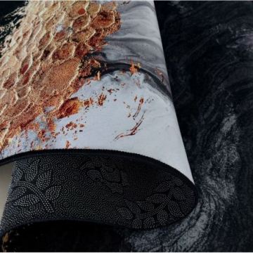 Dywan antypoślizgowy BLACK and GOLD N 13 czarno-złoty marmur