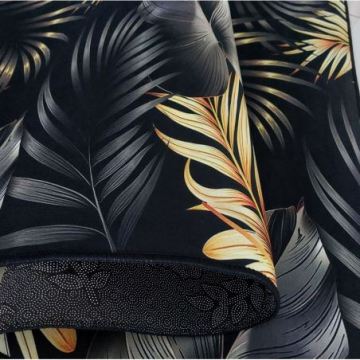Dywan antypoślizgowy BLACK and GOLD N 06- liście palmy