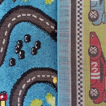 Dywan dziecięcy sensoryczny ulice Color Kids 04- niebieski
