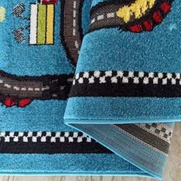 Dywan dziecięcy sensoryczny ulice Color Kids 04- niebieski