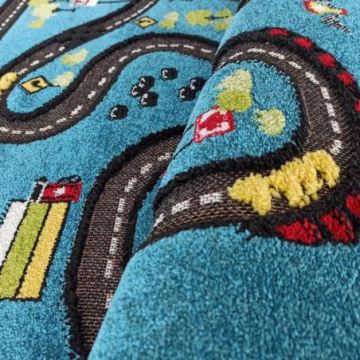Dywan dziecięcy sensoryczny ulice Color Kids 04- niebieski