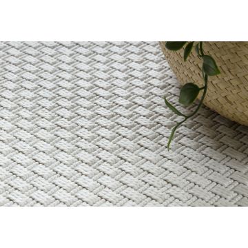 Dywan TIMO 6272 koło SZNURKOWY SIZAL outdoor biały