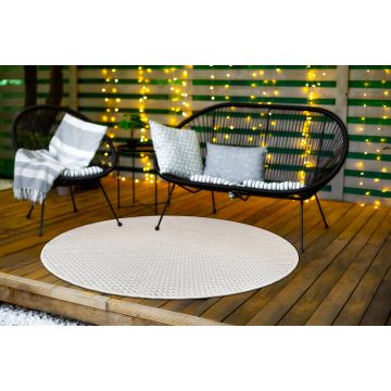 Dywan TIMO 6272 koło SZNURKOWY SIZAL outdoor biały