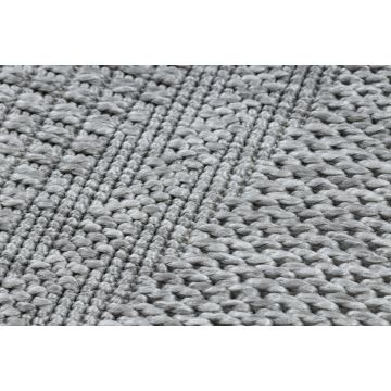 Dywan TIMO 5979 koło SZNURKOWY SIZAL outdoor ramka jasny szary