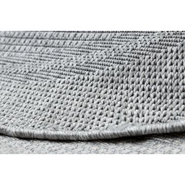 Dywan TIMO 5979 koło SZNURKOWY SIZAL outdoor ramka jasny szary