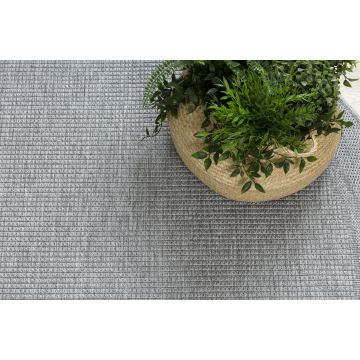 Dywan TIMO 5979 koło SZNURKOWY SIZAL outdoor ramka jasny szary