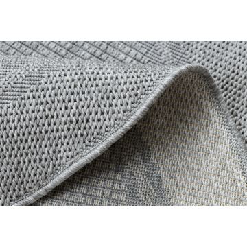 Dywan TIMO 5979 koło SZNURKOWY SIZAL outdoor ramka jasny szary