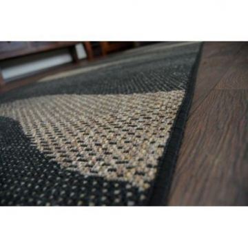 CHODNIK SIZAL FLOORLUX wzór 20212 black / coffee