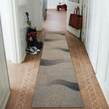 CHODNIK SIZAL FLOORLUX wzór 20212 coffee / black
