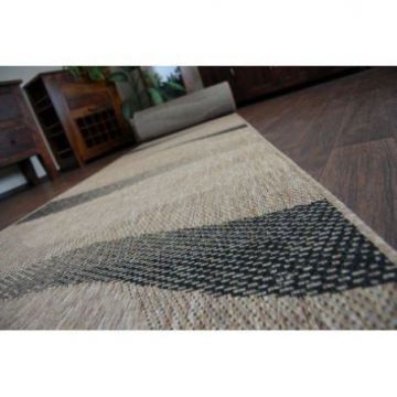 CHODNIK SIZAL FLOORLUX wzór 20212 coffee / black