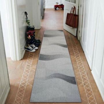 CHODNIK SIZAL FLOORLUX wzór 20212 silver / black
