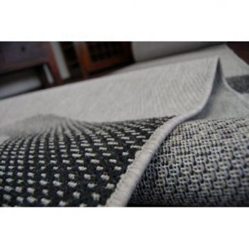 CHODNIK SIZAL FLOORLUX wzór 20212 silver / black