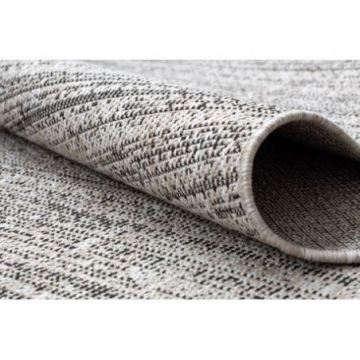 CHODNIK SIZAL FLOORLUX wzór 20389 srebrny  / czarny