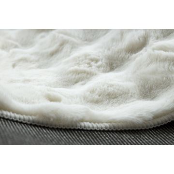 Dywan BUBBLE biały 11 IMITACJA FUTRA KRÓLIKA strukturalny 3D