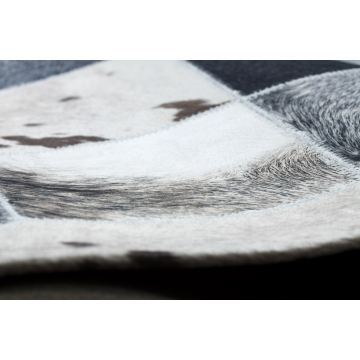 Dywan PATCHWORK 21716 szary - Skóra bydlęca